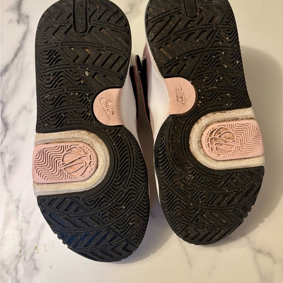 Nike Pink and Black Velcro Sneaker | Nike Kids' Grade School Team Hustle - Picture 6 of 6
